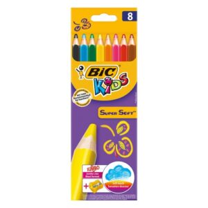 Coloring pencils SUPERSOFT 8 colours + SHARPENER
