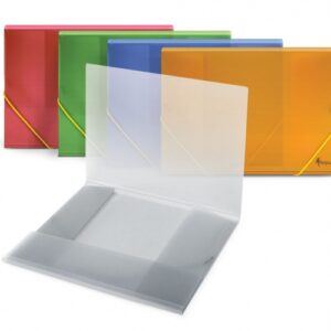 Folder with rubbers Forpus, A4, plastic, capacity 150 sheets, transparent, pink