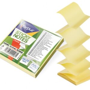 Stiky notes Forpus Office, Z tipo, 75x75mm, Yellow (100l)  0717-120