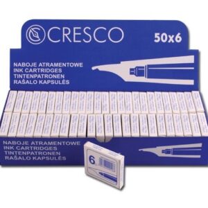 Pen Ink Cartridges Cresco, Short, Blue (6 pcs.)  1223-005