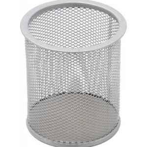 Pencil case Forpus, round, silver, empty perforated metal 1005-009