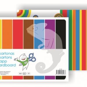 Cardboard SMLT, A4, 190 g, color, single-sided, (8)