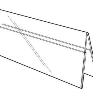 Table card 150/75x210 mm, A5, double sided transparent acrylic 2 mm (tent) 0614-053
