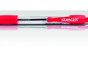 STANGER Ball Point Pens 1.0 Softgrip retractable, red, Box 10 pcs. 18000300040