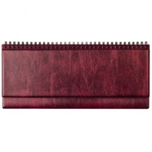 Horizontal table calendar Memo PVC 2024m. burgundy
