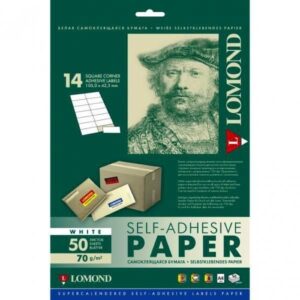 Lomond Self-Adhesive Paper Universal Labels, 14/105x41, A4, 50 sheets, White