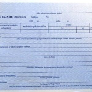 Kasos pajamų orderis, A5 (2x50)  0720-008