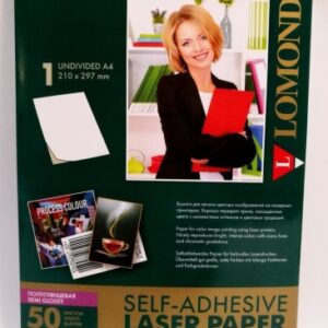 Lomond CLC Self Adhesive Laser Paper Semi Glossy 85 g/m2 A4, 50 sheets, White