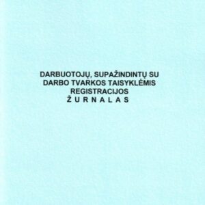 Darbuotojų, supažindintų su darbo tvarkos taisyklėmis, registracijos žurnalas, A4 (24)  0720-021