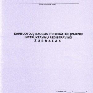 Darbuotojų saugos ir sveikatos įvadinių instruktavimų registracijos žurnalas, A4 (24)  0720-026