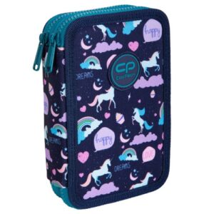 Double decker school pencil case with equipment Coolpack Jumper 2 Happy Unicorn
