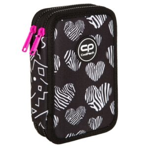 Double decker school pencil case with equipment Coolpack Jumper 2 Math Hearts