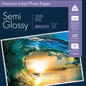 Lomond Premium Photo Paper Semi Glossy 265 g/m2 A4, 20 sheets, double sided, Bright