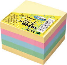 Sticky notes Centrum, 76x76mm, pastel, cube (1x400) 0717-209