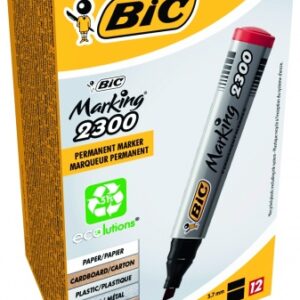 BIC permanent MARKER ECO 2300 B12 BCL RED EU, Box 12 pcs. 300034