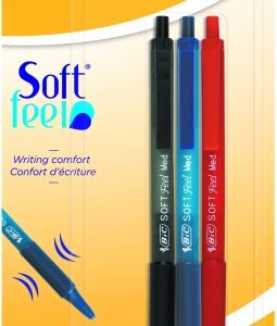 BIC Ballpoint pens SOFT FEEL CLIC GRIP 1.0 mm, Set Assorted 3 psc. 133990
