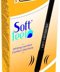 BIC Ballpoint pens SOFTFEEL CLIC 1.0 mm, black, Box 12 pcs. 914360