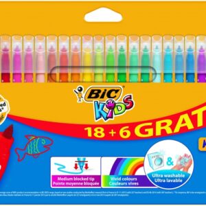 BIC Felt tip pens KIDS COULEUR, 24 colours 103240