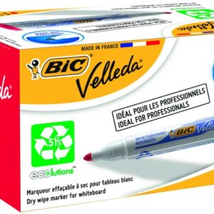 BBIC whiteboard marker VELL 1701, 1-5 mm, red, Box 12 pcs. 701030