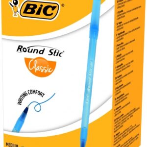 BIC Ballpoint pens ROUND STIC 1.0 mm, blue,Box 60 pcs. 256378
