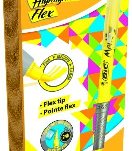 BIC Highlighter FLEX, 1-4 mm, yellow, Box 12 pcs. 448919
