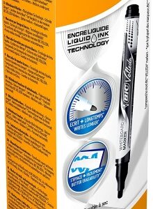 BIC whiteboard marker Velleda Liquid Ink 2,2-4,2 mm, black, Box 12 pcs.