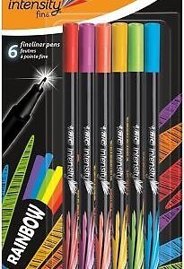 BIC Fineliners INTENSITY FINE RAINBOW, Set 6 colours 498327