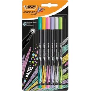 BIC Fineliners INTENSITY FINE PASTEL, Set 6 colours 498334