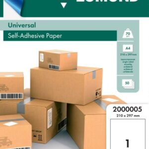 Lomond Self-Adhesive Paper Universal Labels, 1/210x297, A4, 50 sheets, Opaque