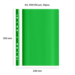 AD Class Perforated A4 Report File 100/150 green 25pcs./pack.