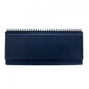 Horizontal table calendar Memo PVC 2024m. Blue