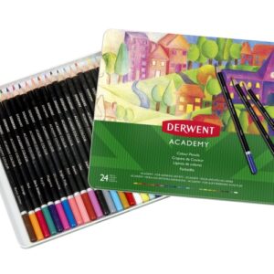 Derwent Academy Colouring Pencils 24 colours, Tin box