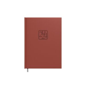 Planning notebook calendar 2024m. A5 brown
