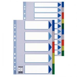 Divider Esselte, A4, 1-5 colors, plastic