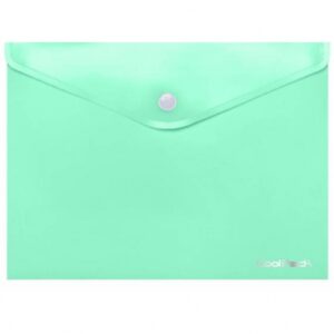 Coolpack document envelope with button PP, A4, Pastel green
