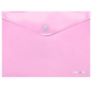 Coolpack document envelope with button PP, A4, pastel pink