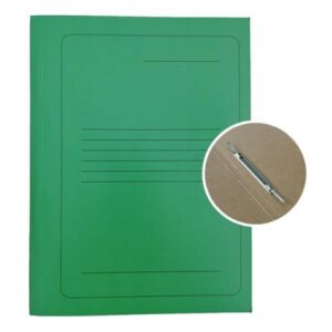Project File A4 cardboard Smiltainis with metal clip, with print green