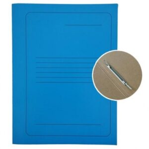Project File A4 cardboard Smiltainis with metal clip, with print blue