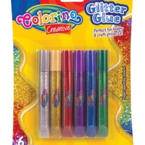 Colorino Creative Metallic glitter glue 6 colours