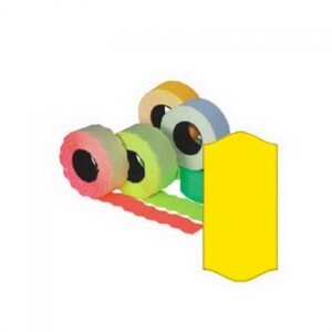 Price labels 26x12mm, Yellow, 5pcs./pack.